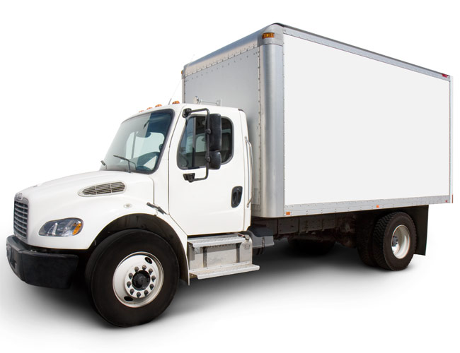White delivery truck