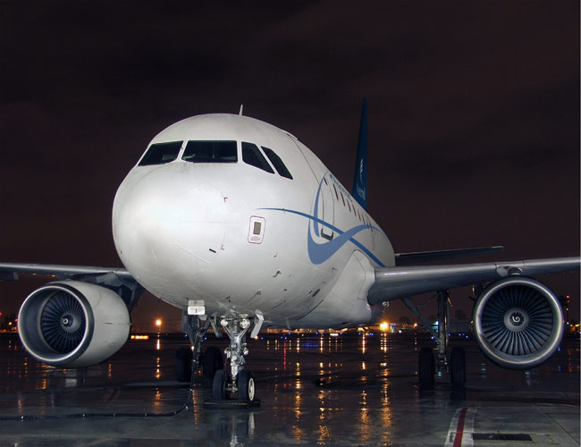 Jet airliner on tarmac