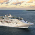 Cruise ship sailing